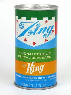 1971 Zing Cereal Beverage 12oz Tab Top Can T136-19