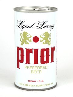 1969 Prior Preferred Beer 12oz Tab Top Can T111-08v