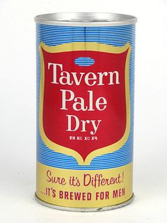 1965 Tavern Pale Dry Beer 12oz Tab Top Can T129-33