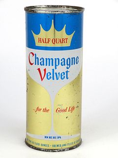 1960 Champagne Velvet Beer 16oz  One Pint Flat Top Can 227-29