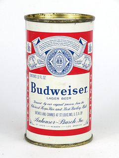 Scarce 1958 Budweiser Lager Beer Three City 12oz Flat Top Can 44-15
