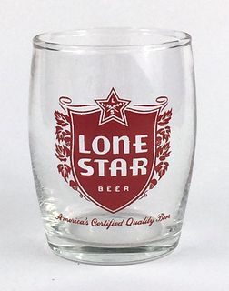1960 Lone Star Beer  Barrel Glass