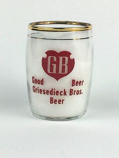 1955 Griesedieck Bros. Beer  Barrel Glass