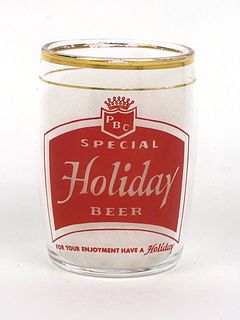1961 Special Holiday Beer  Barrel Glass