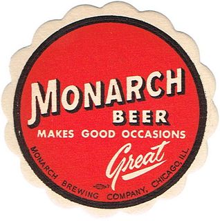 1950 Monarch Beer 4¼ inch coaster Coaster IL-MON-10