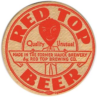 1933 Red Top Beer 4¼ inch coaster Coaster OH-RED-10