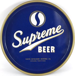 1946 Supreme Beer 13 inch tray Serving Tray