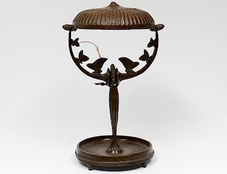 TIFFANY STYLE BRONZE DESK LAMP