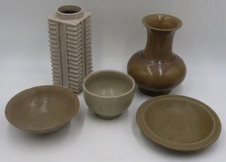 Grouping of (5) Chinese Earthenware Vessels.