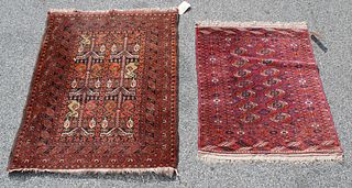 2 Antique Bokhara Style Area Carpets.