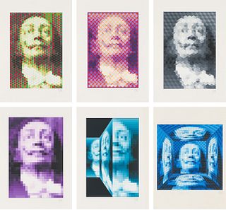 Yvaral (Jean-Pierre Vasarely)  (6) Faces of Dalí