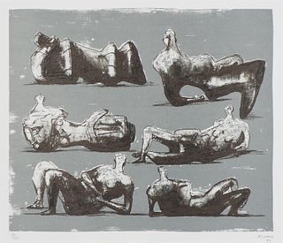 Henry Moore  Six Reclining Figures (C. 298)