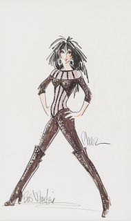 Bob Mackie  Cher Drawing for Believe
