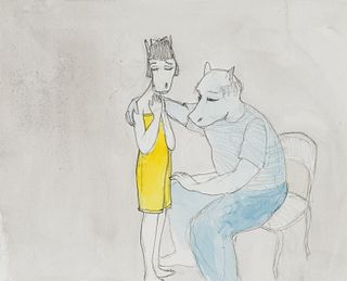 Kojo Griffin  Untitled (Man Sitting and Woman in Yellow)