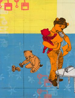 Kojo Griffin  Untitled (Woman on Phone with Baby, Child in Background)