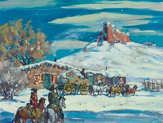 Marjorie Reed  Untitled (Wagon in a Snowy Landscape)