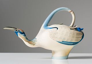 Annette Corcoran  Wood Stork Teapot
