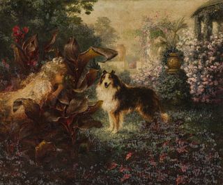 Carl Kahler  Untitled (Girl and Dog in Garden)