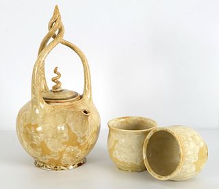 LINDSEY EPSTEIN, Gold Crystalline Prayer Teapot Set