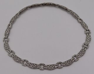 JEWELRY. 5+ cttw Diamond and 14kt Gold Necklace.