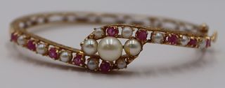 JEWELRY. 14kt Gold, Pearl, and Colored Gem