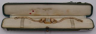 JEWELRY. Vintage Tiffany & Co. 14kt Gold Watch