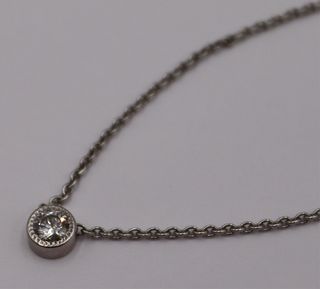 JEWELRY. De Beers 18kt Gold and Diamond Necklace.