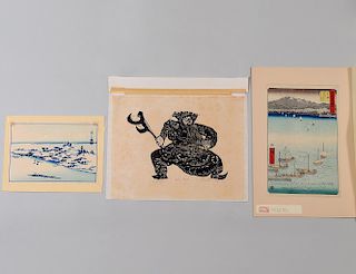 TWO JAPANESE COLOR LITHOGRAPHS