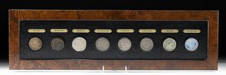 Framed Ancient to Information Age Currency Coins (8)