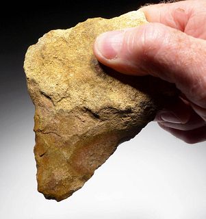 Rare Neanderthal Mousterian Golden Jasper Hand Axe