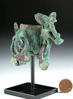 Moche Copper Finial Body of Deer w/ Danglers - XRFd