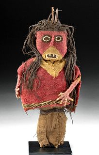 Chancay Textile, Wood, & Reed Wood Doll