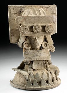 Teotihuacan Pottery Figural Incensario Lid w/ TL