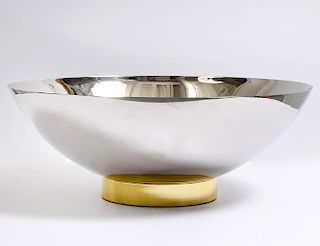 SILVER PLATED METAL CENTER BOWL