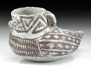 Fine Native American Tularosa Pottery Duck Vessel w/ TL