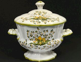 POTTERY TUREEN AND COVER