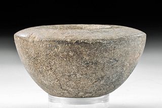 16th C. Hawaiian Pre-Contact Stone Sorcerer Bowl