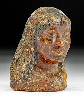 1875 Maori Kauri Resin Bust of Girl, ex-Arne Coward