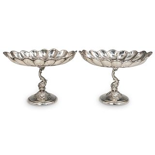 Camusso Sterling Silver Dolphin Pedestal Dishes