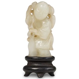 Antique Chinese White Jade Carving