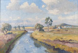 Julius Junghanns Oil on Canvas Landscape