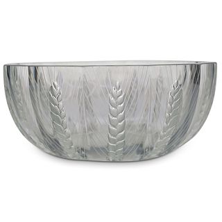 Lalique Crystal Bowl w/ Wheat Pattern