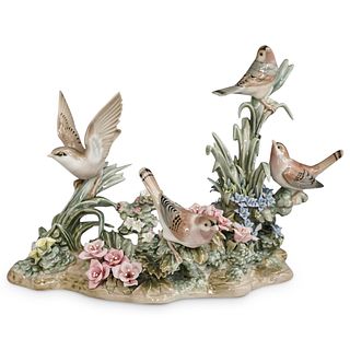 Lladro "Spring Birds" Porcelain Grouping