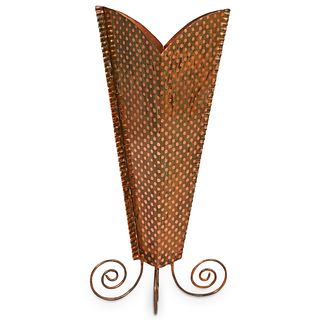 Art Vilov Copper Metal Potpourri Vase