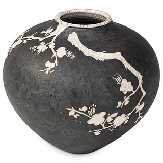 Japanese Blossoms Ceramic Vase