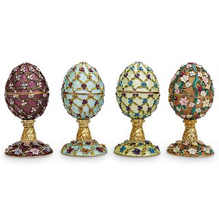 (4Pc) Faberge Style Eggs