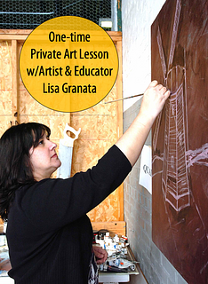 One-time Private Art Lesson with Artist & Educator, Lisa Granata