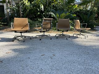 Eames Aluminum Group Management Chairs - Tan Eames