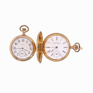 (2) Two Gold Plated Pocket Watches