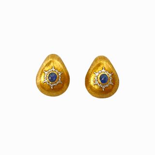 Buccellati Earrings, Sapphire
